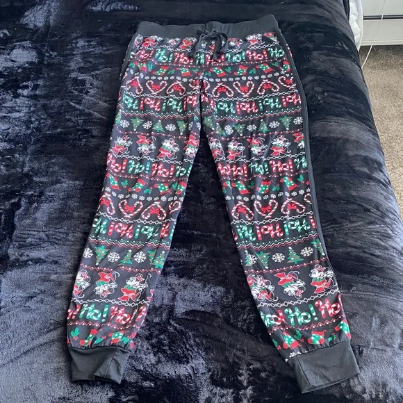 Disney Parks Minnie Mouse Christmas jogger pants - Picture 1 of 4